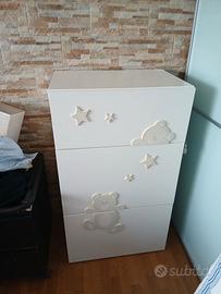 cassettiera bianca x cameretta