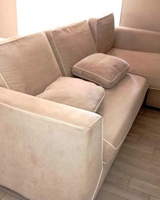 Divano angolare con penisola 3 posti-Beige Tortora
