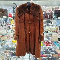 Cappotto scamosciato interno castorino tg. M