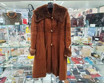 Cappotto scamosciato interno castorino tg. M