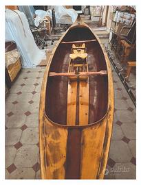 Canoa canadese in legno, anni 70