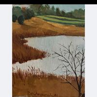 quadro acquarello su tela di Pietro Moroni 