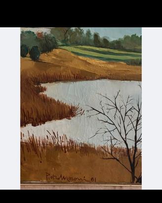 quadro acquarello su tela di Pietro Moroni 