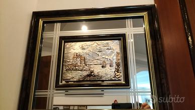 Elegante quadro argento  925 a sbalzo
