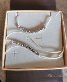 Set collana e braccialetto nodini e corda