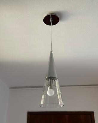 Lampadario a sospensione moderno in vetro/metallo