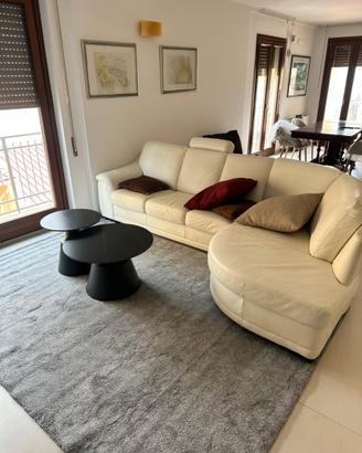 Divano letto angolare in pelle