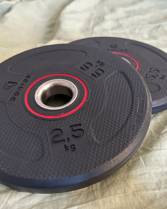 Dischi Pesi Bodybuilding in Gomma 28mm (2.5 kg)