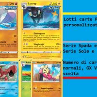 Pokémon GCC: lotti personalizzati di carte, rare