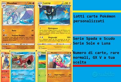 Pokémon GCC: lotti personalizzati di carte, rare