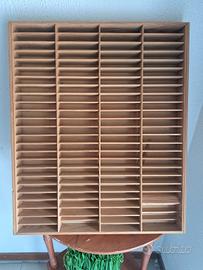 Porta cassette in legno vintage