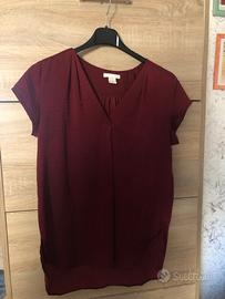 Maglietta Blusa H&M bordeaux