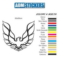 adesivo sticker auto cofano van uccello firebird