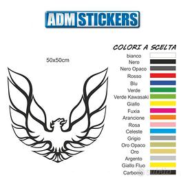 adesivo sticker auto cofano van uccello firebird