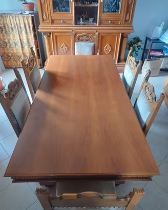 Tavolo noce massello + 6 sedie classiche