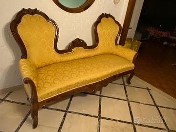 Set arredo Luigi XV tessuto e legno