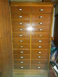 cassettiera-archivio-schedario vintage