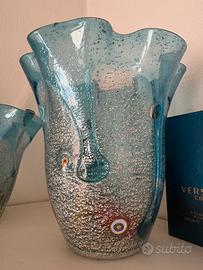 Vaso in vetro artistico di murano anni 2000