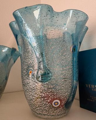 Vaso in vetro artistico di murano anni 2000