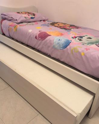 Letto singolo con secondo letto estraibile
