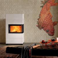 Caminetto Lex Mont Export con vetro a destra