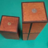 Accessori scrivania in radica di noce