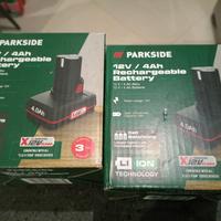 2x batterie 12volt 4ah parkside 