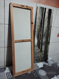 Due quadri  in tela foresta bianco e nero moderno