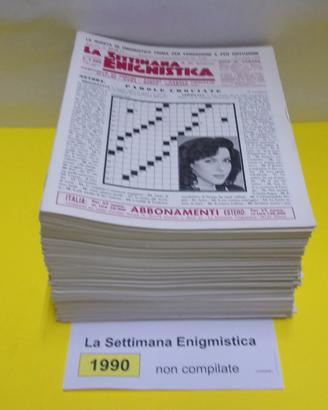 LA SETTIMANA ENIGMISTICA, anno 1990, NON compilati