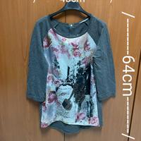 Maglia grigia Gaudi taglia XS con stampa floreale 