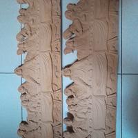 2 fregi raffiguranti ultima cena in pasta di legno