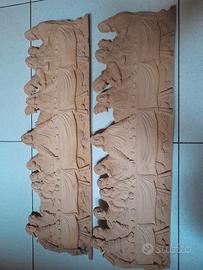2 fregi raffiguranti ultima cena in pasta di legno