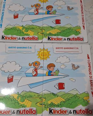 4 quaderni kinder nuovi