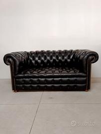 divano due posti chesterfield chester club nero 