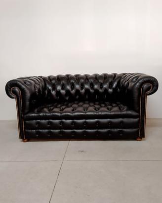 divano due posti chesterfield chester club nero 