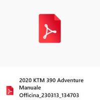 Manuale officina Ktm 390 Adventure 2020/23
