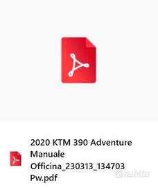 Manuale officina Ktm 390 Adventure 2020/23