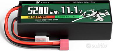 Batteria LiPo 11.1V 5200mAh 80C T-Plug RC
