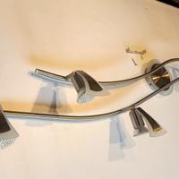 faretti led barre orientabili in acciaio satinato 