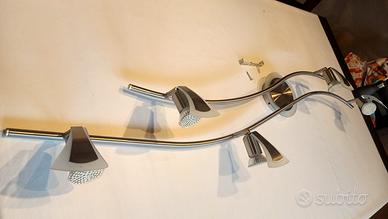 faretti led barre orientabili in acciaio satinato 