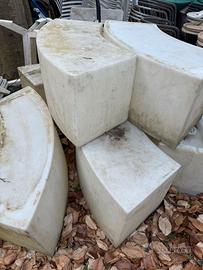 Set Sedute Curve da Esterno / Pouf Modulari