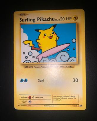 Pokemon Card Surfing Pikachu Evolution 111/108 Eng