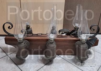 Codice: 264665 LAMPADARIO 6 LUCI STILE RUSTICO CO