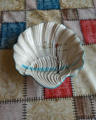 Ciotola Conchiglia Ceramica Vintage Dipinta Mano