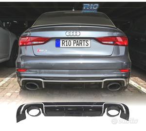 DIFFUSORE AUDI A3 8V SEDAN 13-15 LOOK RS3 + TERMIN