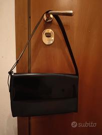 borsa coccinelle tessuto e pelle 