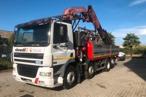DAF CF 85.430 4 ASSI CASSONE FISSO CON GRU RETROCA