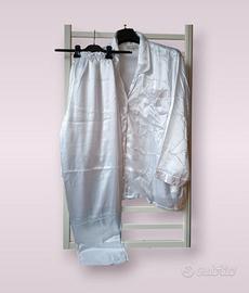 pigiama completo Vintage Raso ricami 