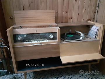mobile radio valvolare piú giradischi
