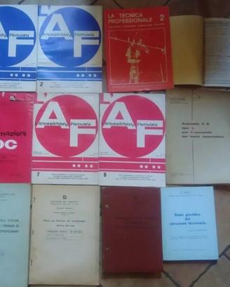 Treni Ferrovie Stato documenti libri anni 50 60 70